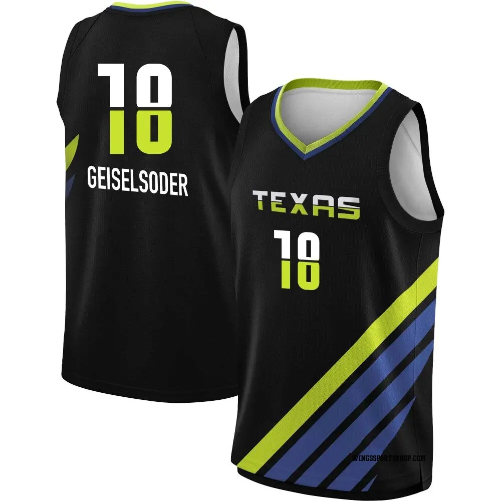 Youth Luisa Geiselsoder ＃18 Rebel Edition Victory Black Dallas Wings 2023 Jersey