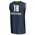 Youth Luisa Geiselsoder ＃18 Replica Navy Dallas Wings Lightweight Jersey