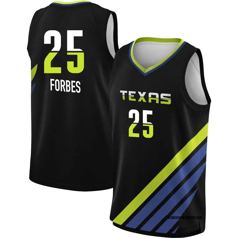 Youth McKenzie Forbes ＃25 Rebel Edition Victory Black Dallas Wings 2023 Jersey