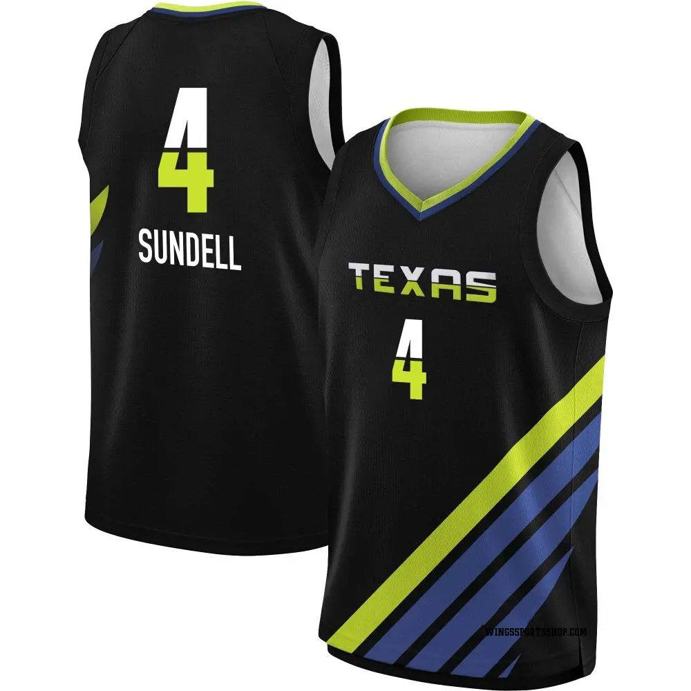 Youth Serena Sundell ＃4 Rebel Edition Victory Black Dallas Wings 2023 Jersey