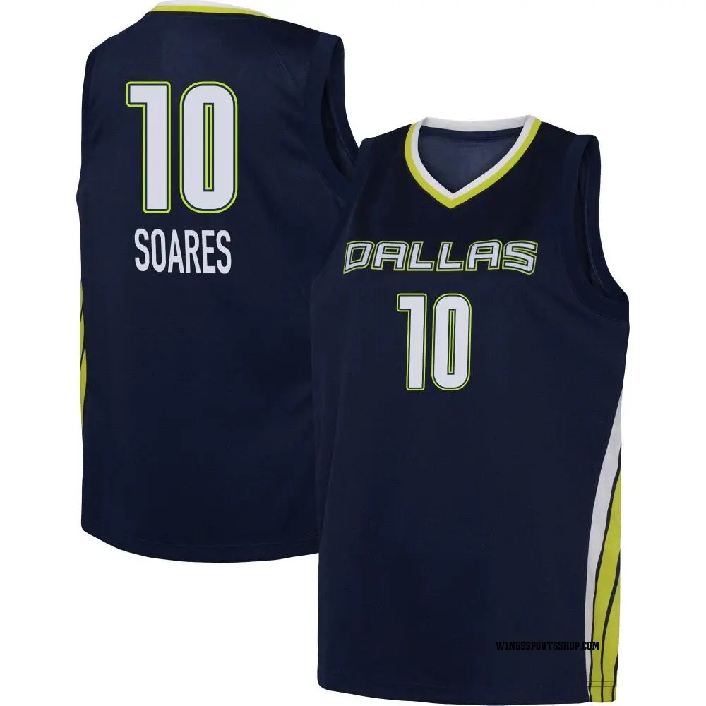 Youth Stephanie Soares ＃10 Explorer Edition Victory Navy Dallas Wings 2021 Jersey
