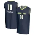 Youth Stephanie Soares ＃10 Replica Navy Dallas Wings Lightweight Jersey