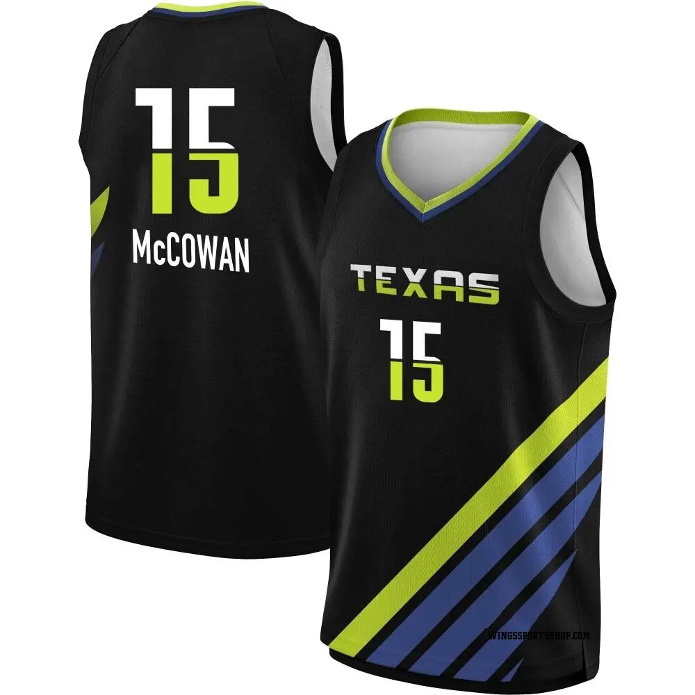 Youth Teaira McCowan ＃15 Rebel Edition Victory Black Dallas Wings 2023 Jersey