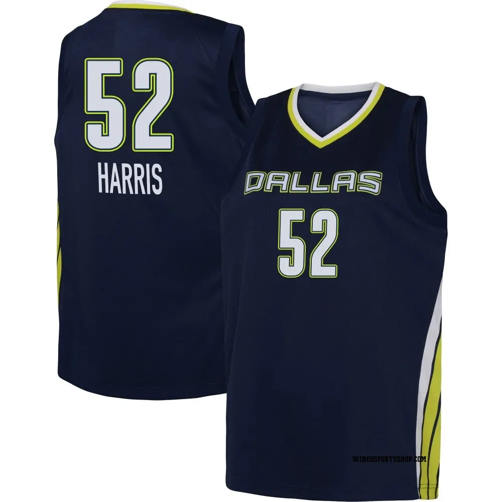 Youth Tyasha Harris ＃52 Explorer Edition Victory Navy Dallas Wings 2021 Jersey
