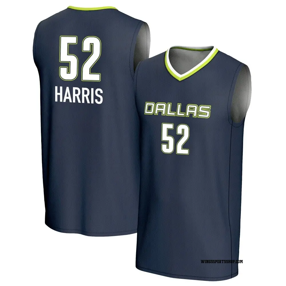 Youth Tyasha Harris ＃52 Replica Navy Dallas Wings Lightweight Jersey